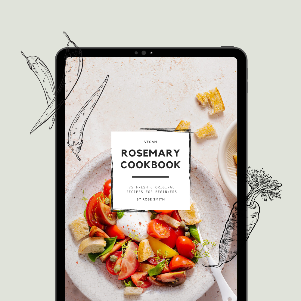 rosemary cookbook ebook product mockup